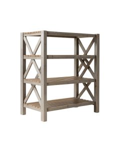 Lake Bend Empty Seed-Starting Shelving Unit Without Lights - Gray