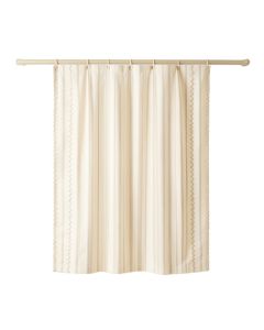 Maple Dale Shower Curtain Hanging Flat From A Plain Rod - Cream