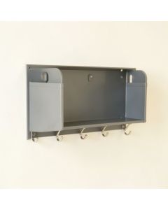 Laurel Bend Wall-Mounted Entryway Organizer Shelf - Gray (synthetic illustration; no displayed measurements)