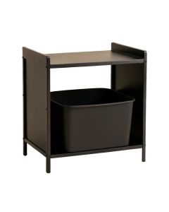 Ash Bend Freestanding Pull-Out Hamper Cabinet - Black (synthetic illustration; no displayed measurements)