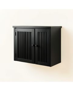 Spruce Arc Wall-Mounted Entry Cabinet - Black (synthetic illustration; no displayed measurements)