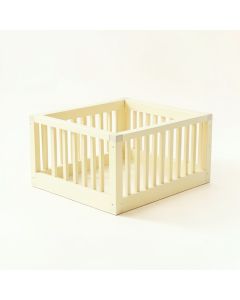 Shore Crest Empty Furniture-Style Pet Crate - Ivory (synthetic illustration; no displayed measurements)