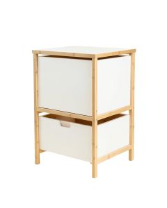 Juniper Bluff Freestanding Pull-Out Hamper Cabinet - White