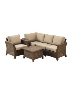 Aditi Patio 3 Piece Seating Group With Cushions