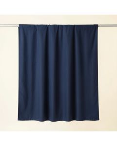 Sage Branch Shower Curtain Hanging Flat From A Plain Rod - Navy (synthetic illustration; no displayed measurements)