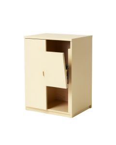 Shore Crest Freestanding Pull-Out Hamper Cabinet - Beige