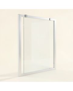 56 '' - 60 '' X 60 '' Single Sliding Frameless Tub Door (synthetic illustration; no displayed measurements)