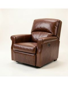 Ruhland 39.5 '' Wide Genuine Leather Manual Club Recliner (synthetic illustration; no displayed measurements)