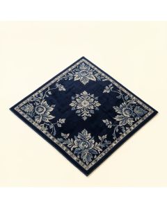 Thelonius Floral Tufted Wool Navy Blue Area Rug (synthetic illustration; no displayed measurements)