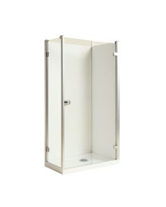Aqua Uno 34.31 '' W X 58 '' H Pivot Frameless Tub Door With Clearmax Technology (synthetic illustration; no displayed measurements)