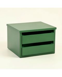 Briar Branch Small-Parts Storage Drawer Cabinet - Green (synthetic illustration; no displayed measurements)