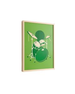 Green Drums Graphic Art On Plaque