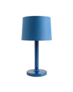 Laurel Bend Table Lamp With A Plain Fabric Shade - Blue (synthetic illustration; no displayed measurements)