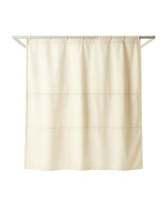 Ridge Bridge Shower Curtain Hanging Flat From A Plain Rod - Ivory (synthetic illustration; no displayed measurements)