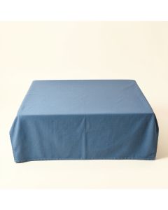 Holly Branch Flat Bed Sheet - Blue (synthetic illustration; no displayed measurements)