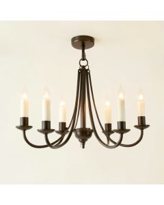 6-Light Candle Style Drum Chandelier (synthetic illustration; no displayed measurements)