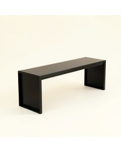 Dune Bridge Narrow Outdoor Storage Bench - Black (synthetic illustration; no displayed measurements)