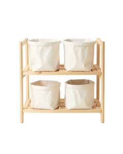 Dune Bluff Laundry Sorting Station With Plain Removable Bags - Ivory (synthetic illustration; no displayed measurements)