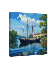 Barques Regates A Argenteuil By Claude Monet - Wrapped Canvas Painting Print