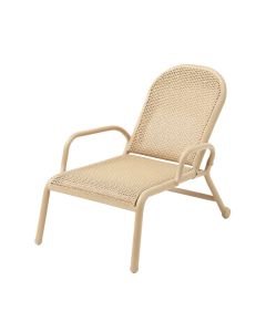 Maple Arc Outdoor Lounge Chair - Beige (synthetic illustration; no displayed measurements)