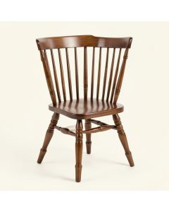 Metal Windsor Back Side Chair In Walnut (synthetic illustration; no displayed measurements)