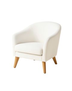 Oak Bluff Upholstered Armchair - White (synthetic illustration; no displayed measurements)