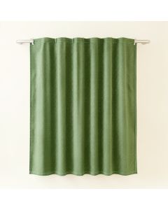 Wren Bridge Shower Curtain Hanging Flat From A Plain Rod - Green (synthetic illustration; no displayed measurements)