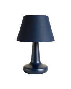 Meadow Canyon Table Lamp With A Plain Fabric Shade - Navy