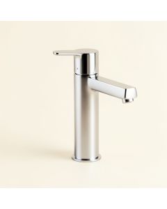Waterfall Glass Single Hole Bathroom Faucet (synthetic illustration; no displayed measurements)