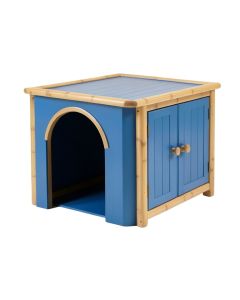 Juniper Dale Empty Furniture-Style Litter Enclosure - Blue (synthetic illustration; no displayed measurements)