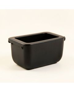 Field Brook Empty Railing Planter With Integral Brackets - Black (synthetic illustration; no displayed measurements)