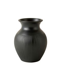 Oak Arc Empty Decorative Vase - Black