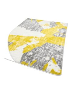 Ahaan Abstract White/Gray/Sunny Yellow Area Rug (synthetic illustration; no displayed measurements)
