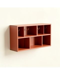 Dune Bridge Wall-Mounted Entryway Organizer Shelf - Terracotta (synthetic illustration; no displayed measurements)