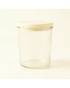 Ash Canyon Storage Canister With Lid - Cream (synthetic illustration; no displayed measurements)