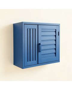 Linden Brook Wall-Mounted Entry Cabinet - Blue (synthetic illustration; no displayed measurements)