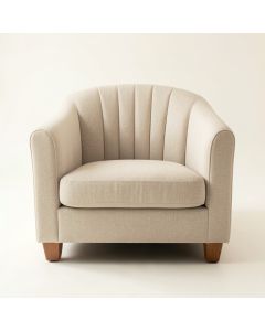 Shore Bridge Upholstered Armchair - Beige (synthetic illustration; no displayed measurements)