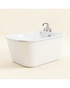 67 '' X 31 '' Freestanding Soaking Bathtub With Faucet (synthetic illustration; no displayed measurements)