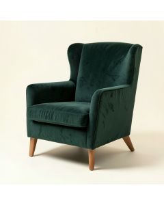 Ansgar 32 '' Wide Velvet Wingback Chair (synthetic illustration; no displayed measurements)