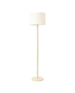 Rowan Crossing Floor Lamp With A Plain Fabric Shade - Ivory