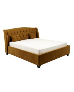Soper Pu Velvet Queen Upholstered Platform Bed