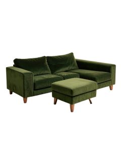 Martello 101 '' Wide Velvet Left Hand Facing Sofa & Chaise