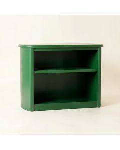 Ash Bluff Low Bookcase - Green (synthetic illustration; no displayed measurements)