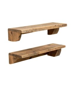 Brennon 2 Piece Solid Wood Accent Shelf With Reclaimed Wood (synthetic illustration; no displayed measurements)