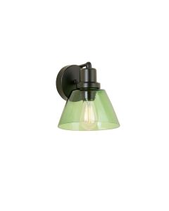 Harbor Crossing Wall Sconce Mounted On A Plain Wall - Green