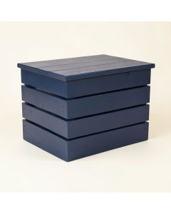 Maple Crest Closed Outdoor Storage Box - Navy (synthetic illustration; no displayed measurements)