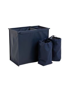 Meadow Crossing Laundry Sorting Station With Plain Removable Bags - Navy