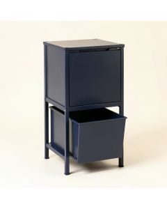 Holly Bend Freestanding Pull-Out Hamper Cabinet - Navy (synthetic illustration; no displayed measurements)