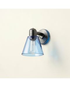 Oak Crossing Wall Sconce Mounted On A Plain Wall - Blue (synthetic illustration; no displayed measurements)