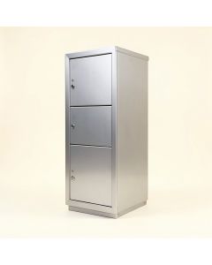 4 Door Front Load Vertical Mail Center Multi-Unit Mailbox (synthetic illustration; no displayed measurements)